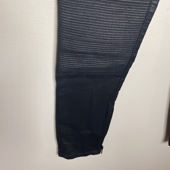 Madewell Skinny Skinny black coated Moto jeans size 26 - Picture 7 of 15